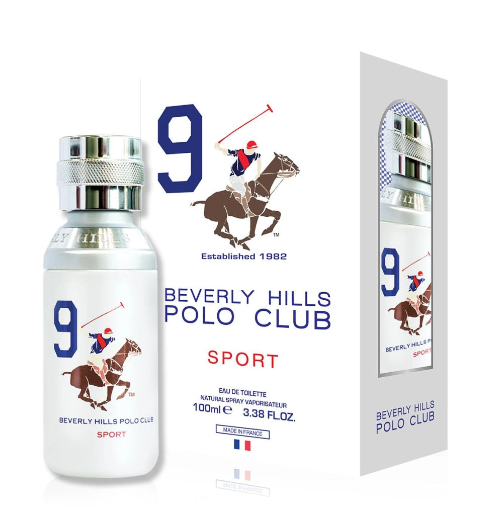 Beverly Hills Polo Club Sport No. 9 Eau de Toilette for Men, 100ml