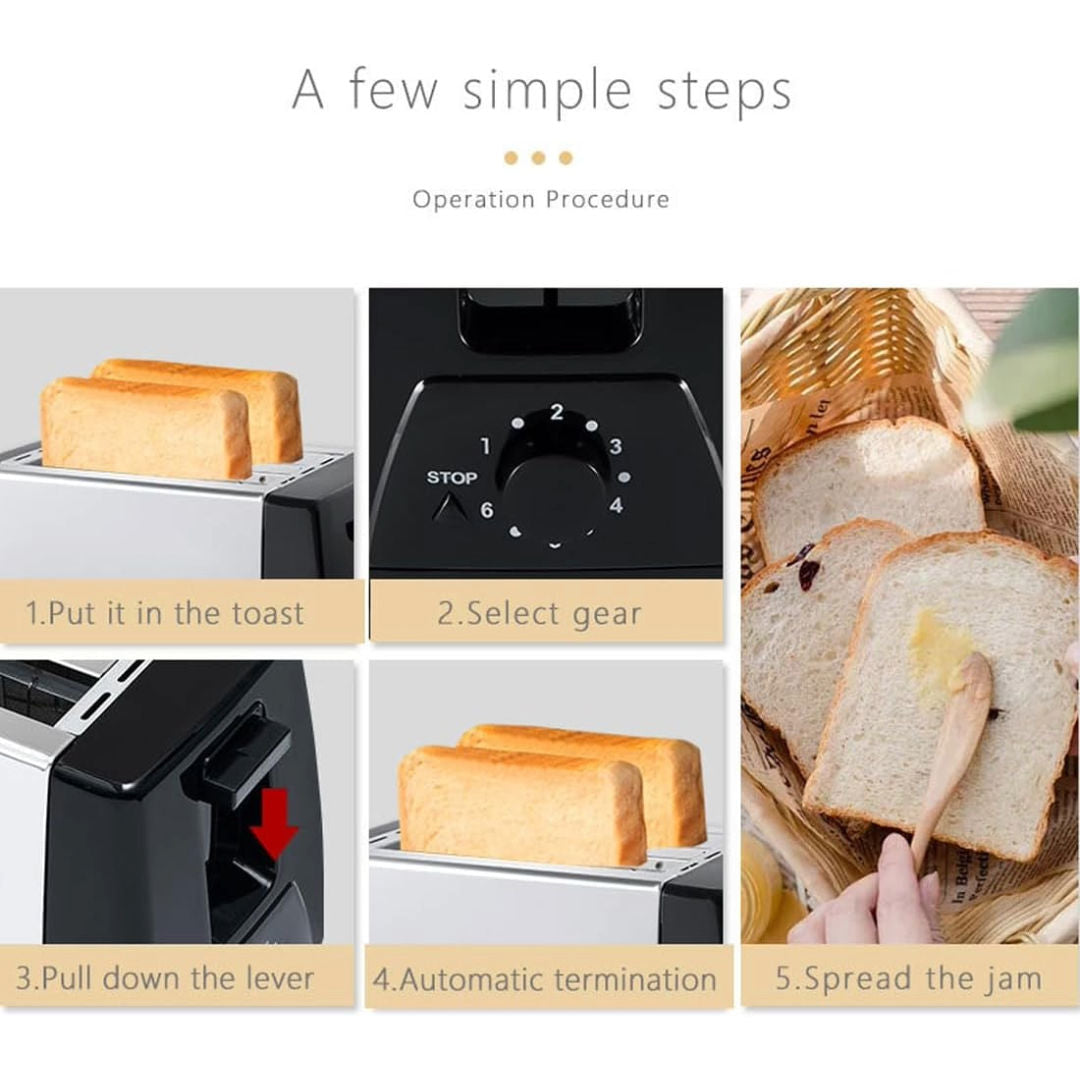 Sokany 2 Slice Toaster Automatic Pop-Up Bread Toaster with Adjustable Browning, Model SK-016S, P24-351