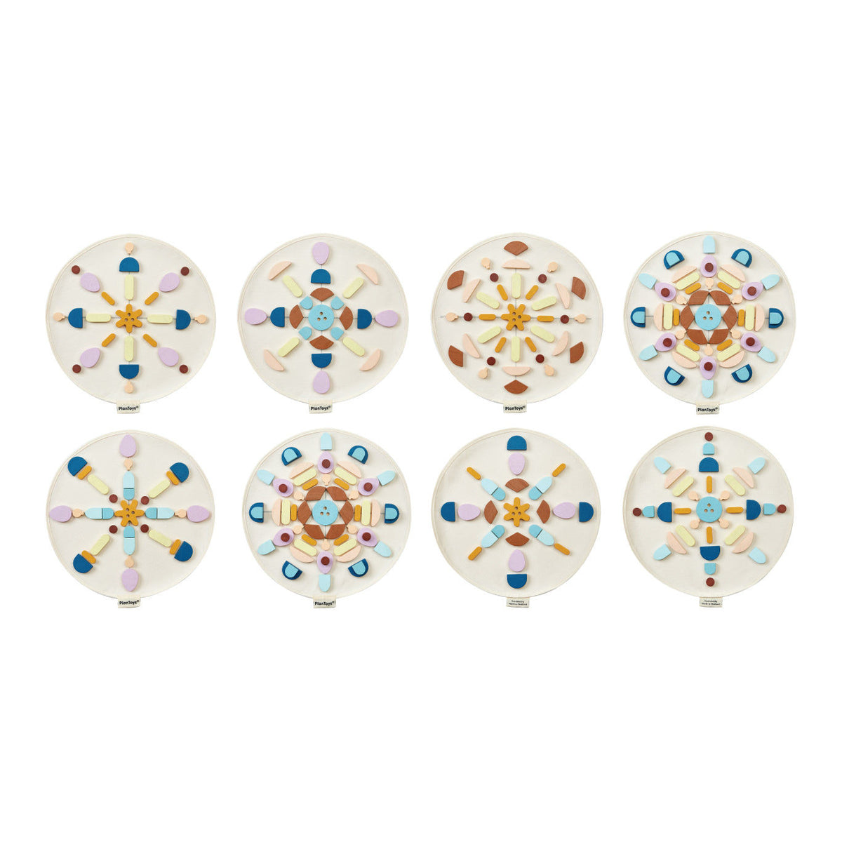 PlanToys Mandala — Wooden Pattern Building Set