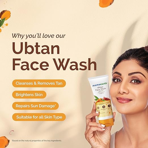 Mamaearth Ubtan Cleansing Milk For Face, With Turmeric & Saffron For Gentle Cleansing – 100M