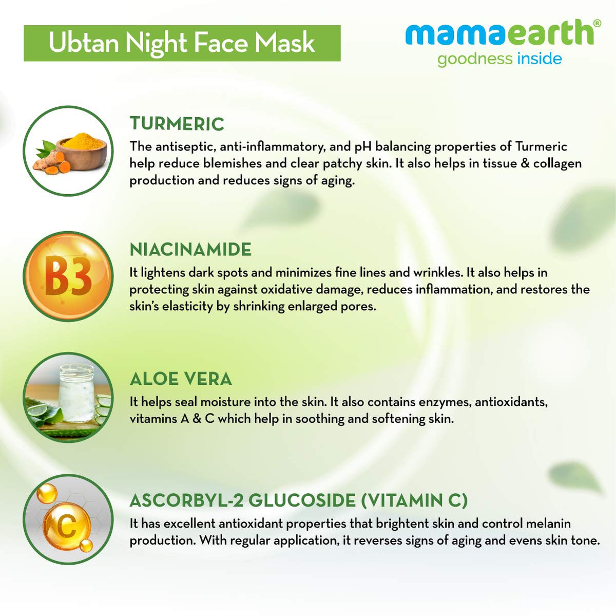 Mamaearth-ubtan Night Face Mask 100gm