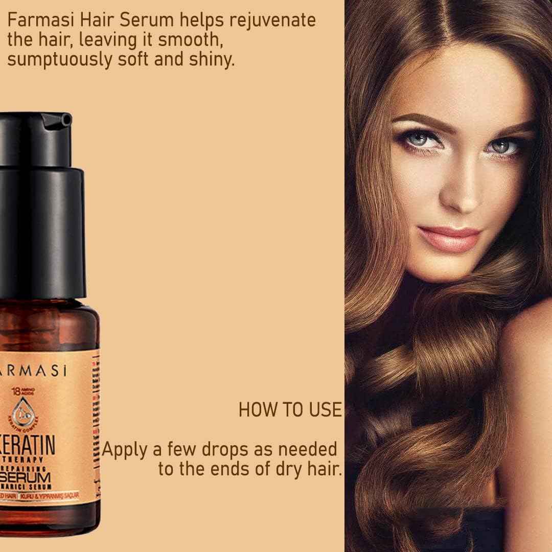 Farmasi Keratin Therapy Repairing Hair Serum, 30ml