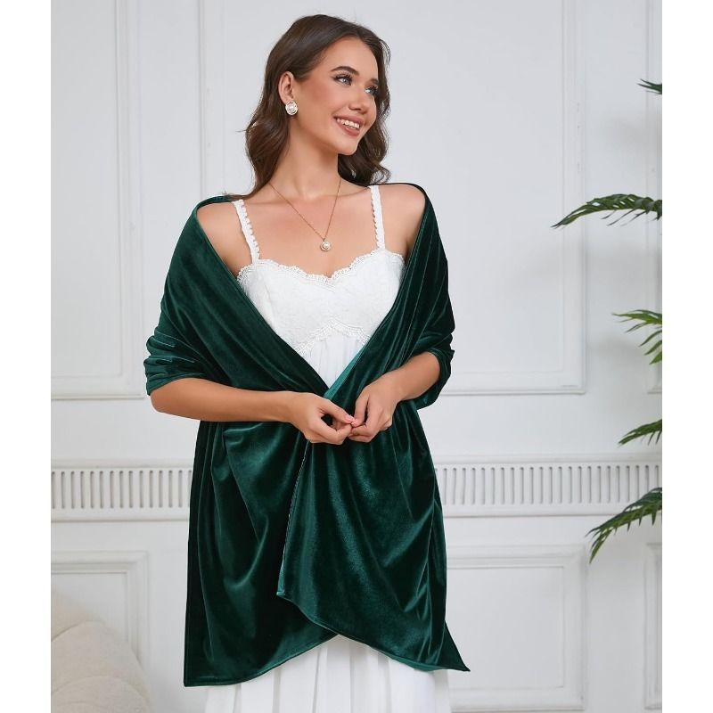 Luxury Velvet Shawl Wrap for Women Wedding & Evening Dress