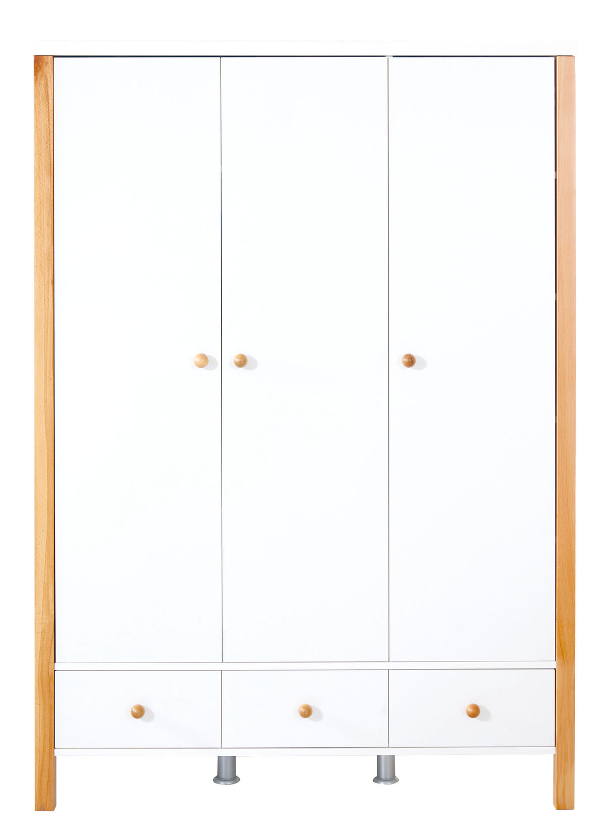 White 3-Door Wardrobe #CTY01GR