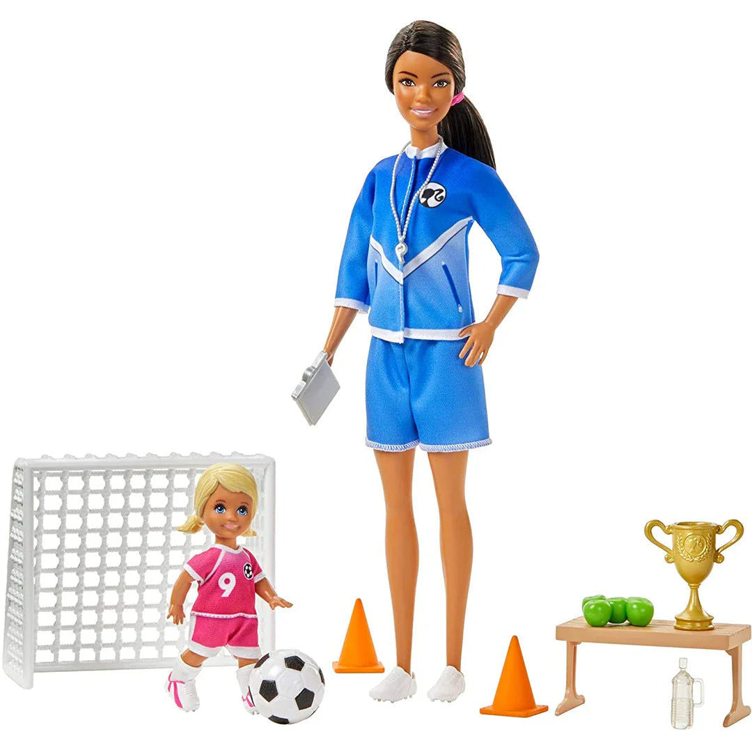 BARBIE SOCCER (WITH DOLLS) PLAYSET ASST (2)
