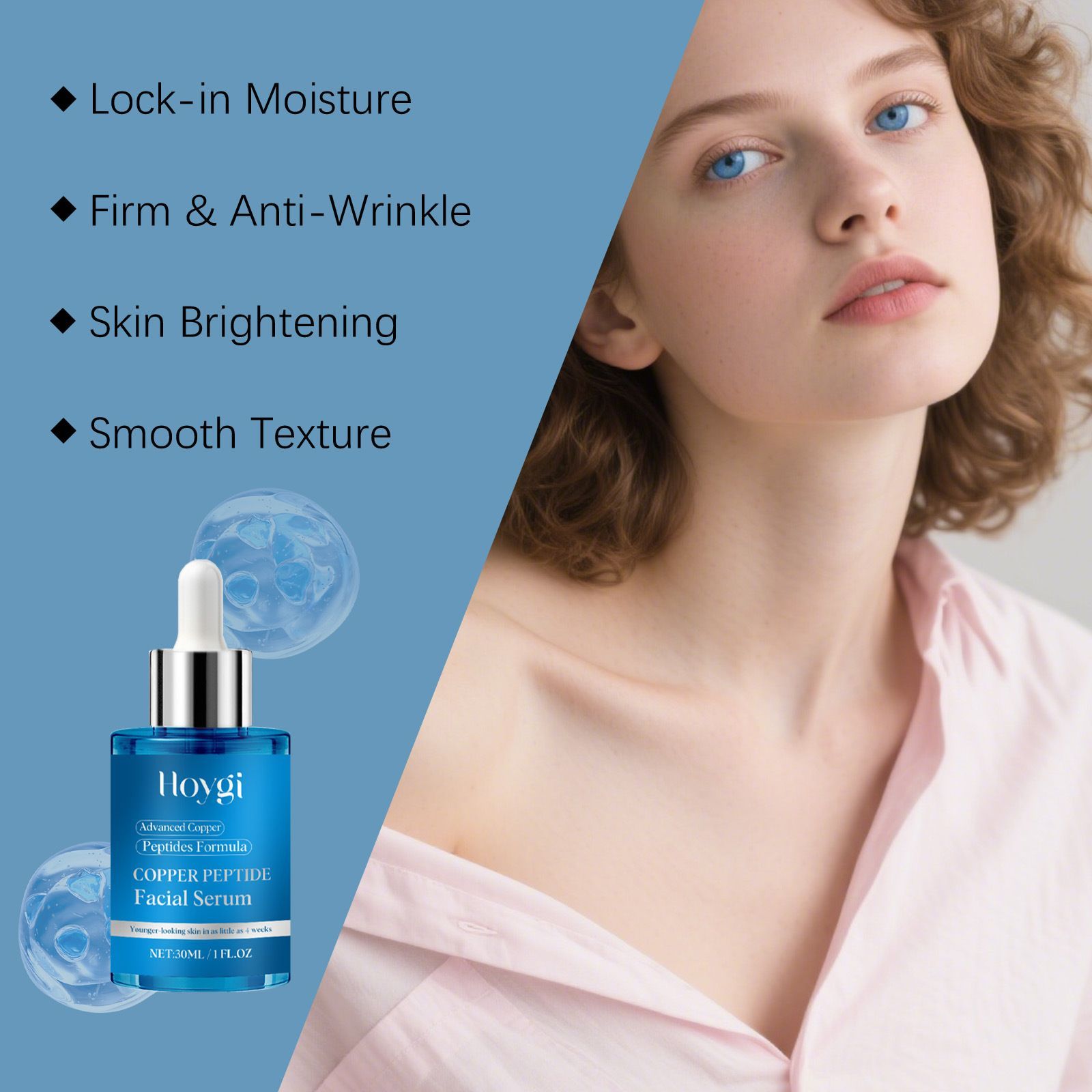 30ml Copper Peptide Serum with Anti Aging and Firming