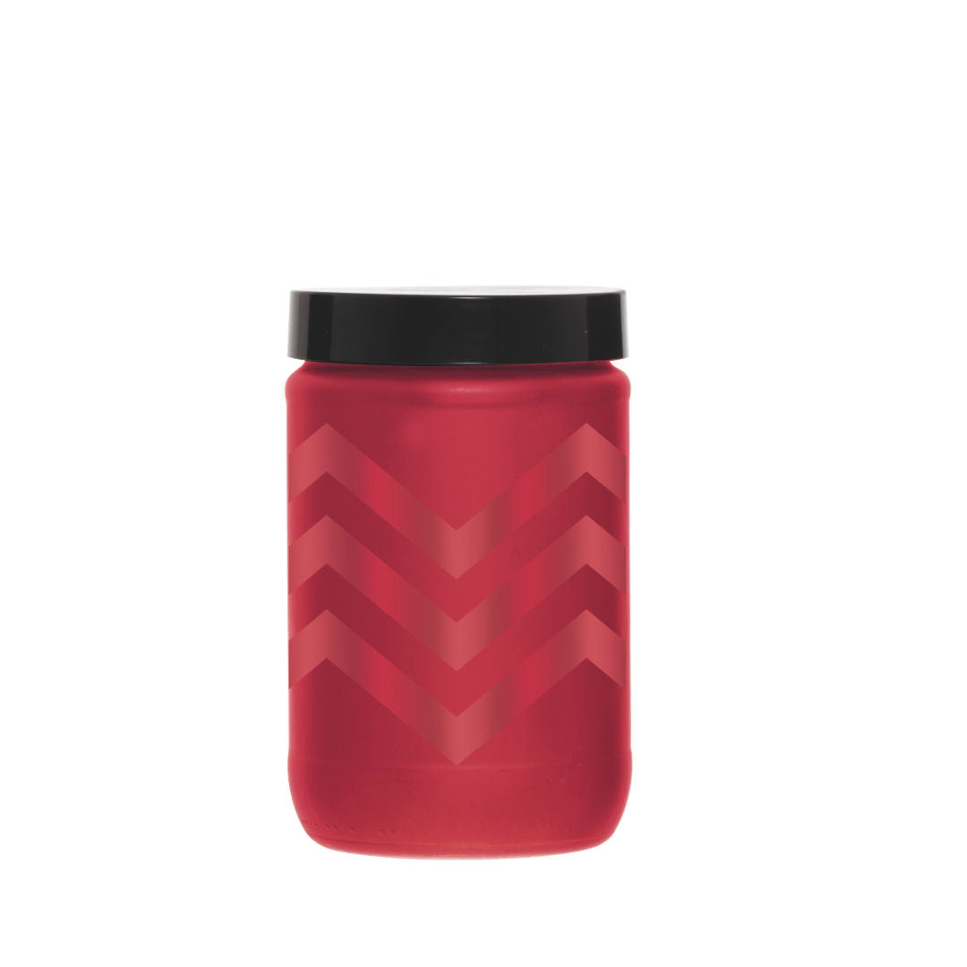 Herevin Red Zigzag Canister Jar Airtight Container
