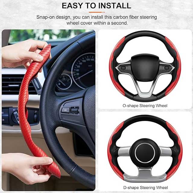 Premium Steering Wheel Cover - Soft, Durable & Anti-Slip Grip for Comfort and Protection