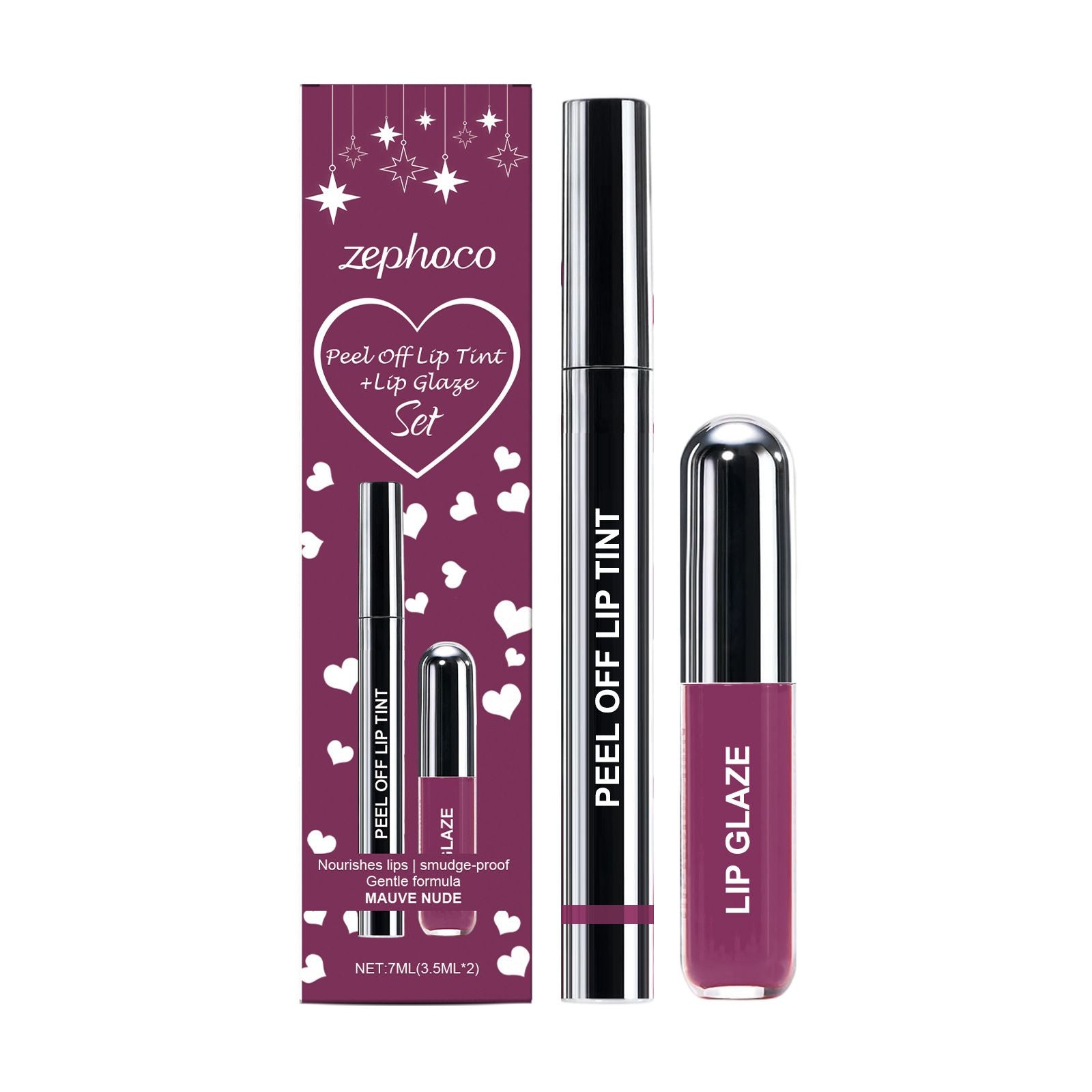 3.5ml+3.5ml Lip Liner and Lip Gloss Set with Long Lasting Color
