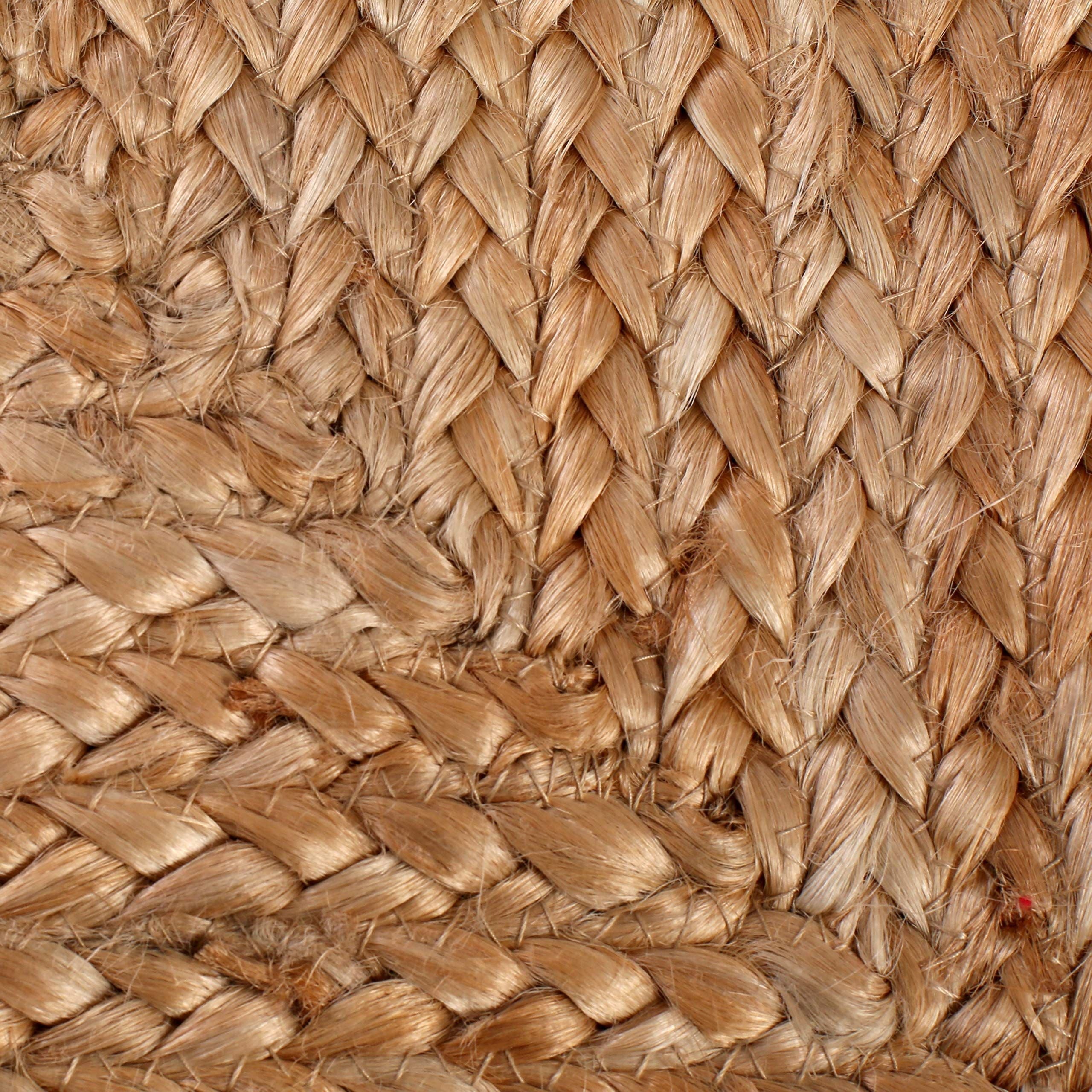 Set of 4 Jute Braided Nonslip Reversible Placemats