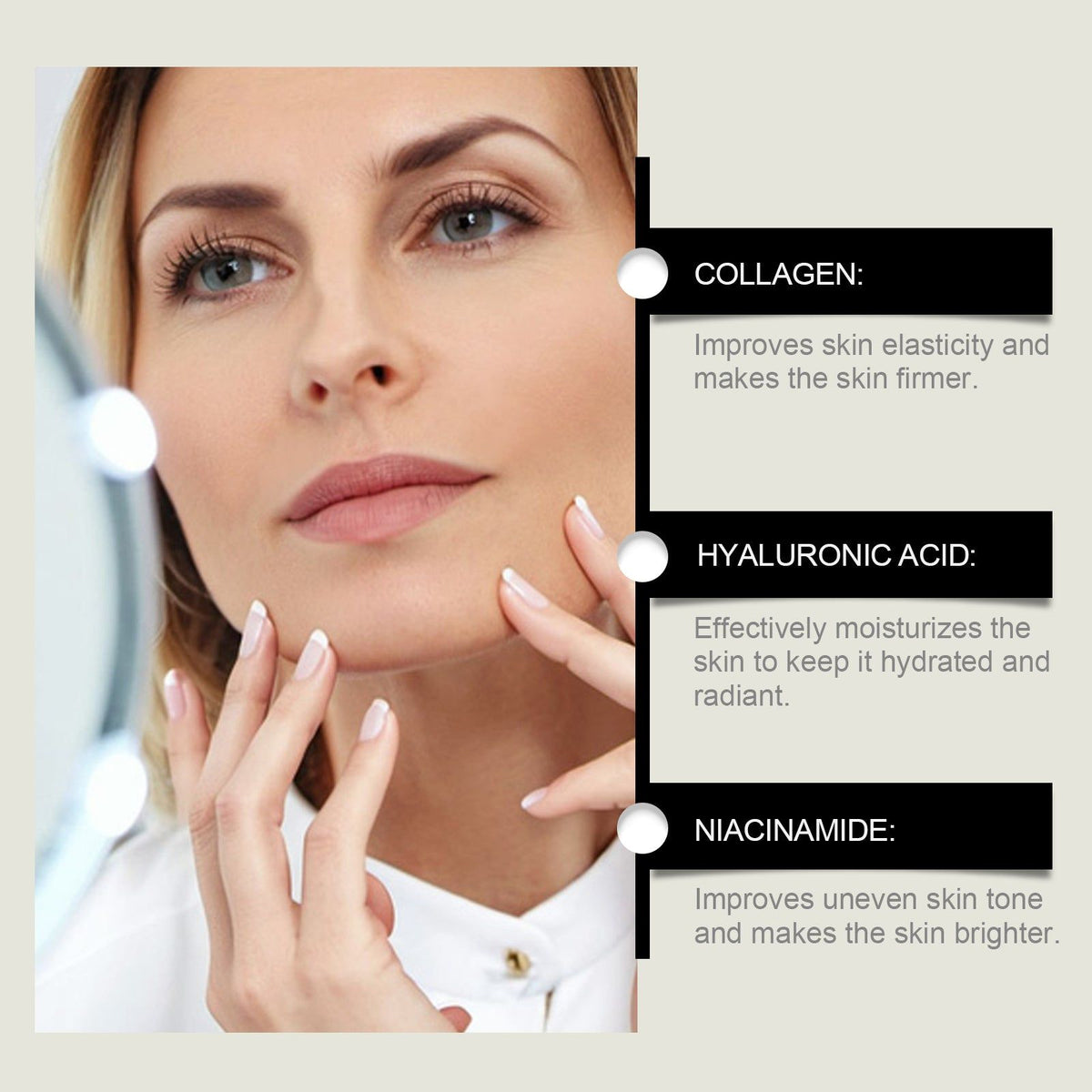 Collagen Facial Care Moisturizer, Hydrating, Gentle, Anti-Aging, Smooth Skin ,50g