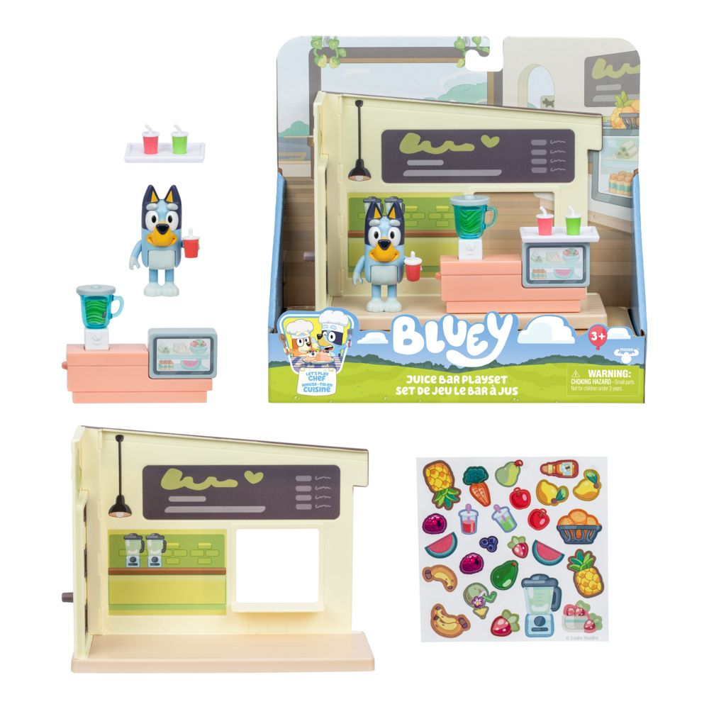 Bluey Let's Play Chef Juice Bar Playset (7.6cm), 3+ years