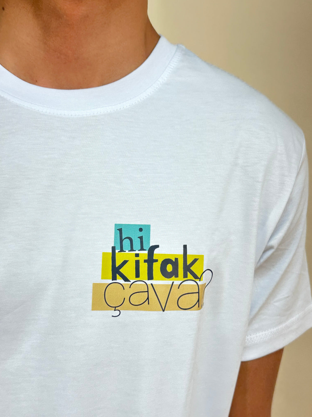 INLEB White "Hi Kifak Ca Va?" Unisex T-Shirt