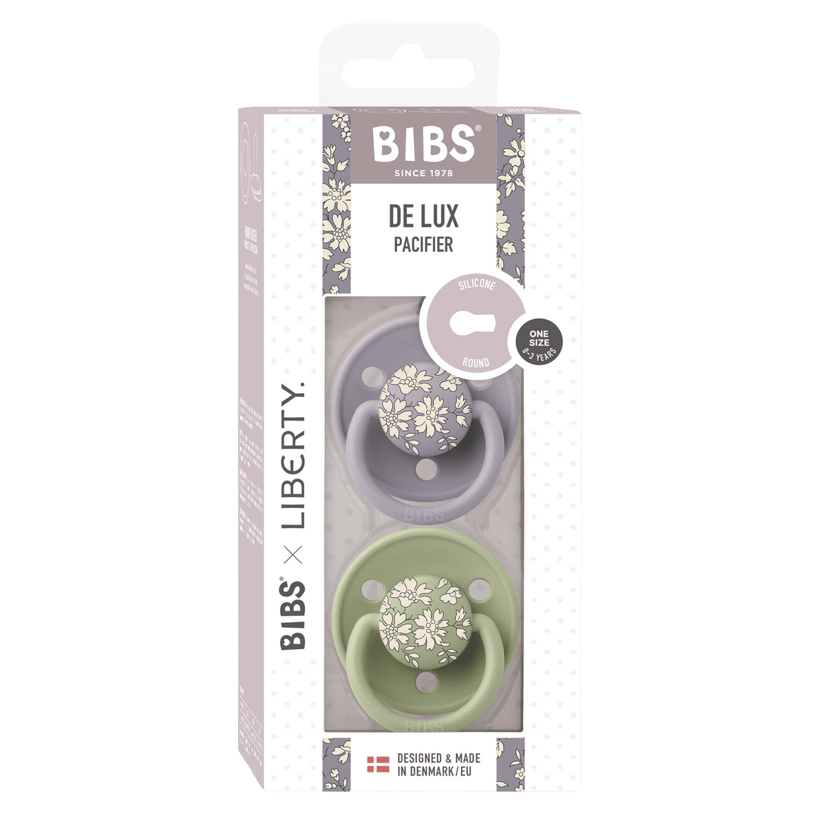 Bibs -x Liberty De Lux 2 Pack Silicone Onesize-Capel/Sage
