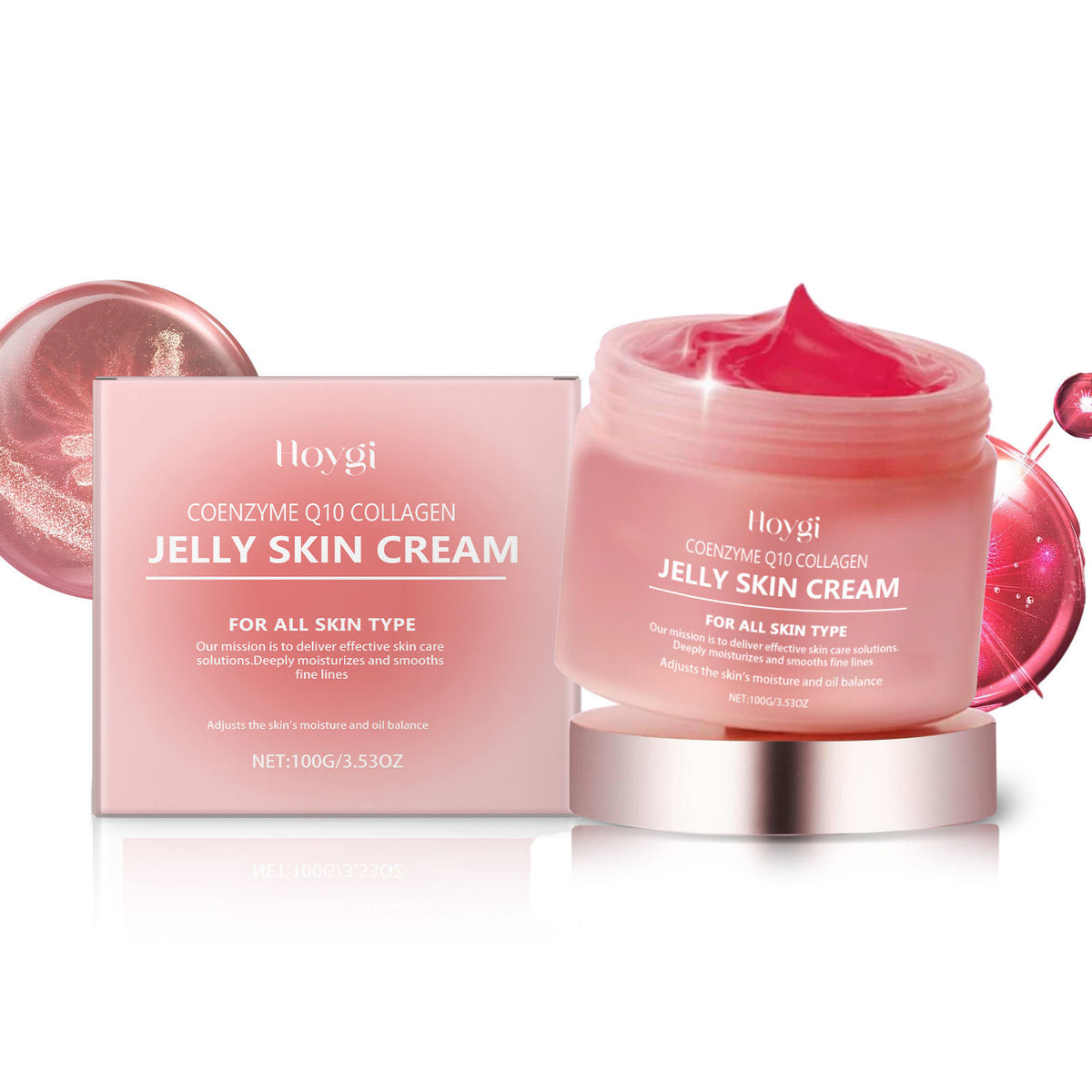 Collagen Jelly Cream, Hydrating, Firming, Brightening, Lock in Moisture, Fade Wrinkles ,100g