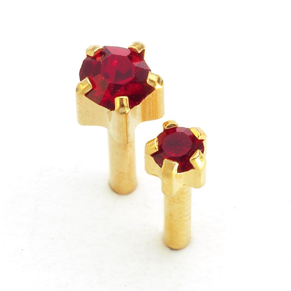 Caflon Singles Clawset, Garnet Gold Plated Earring