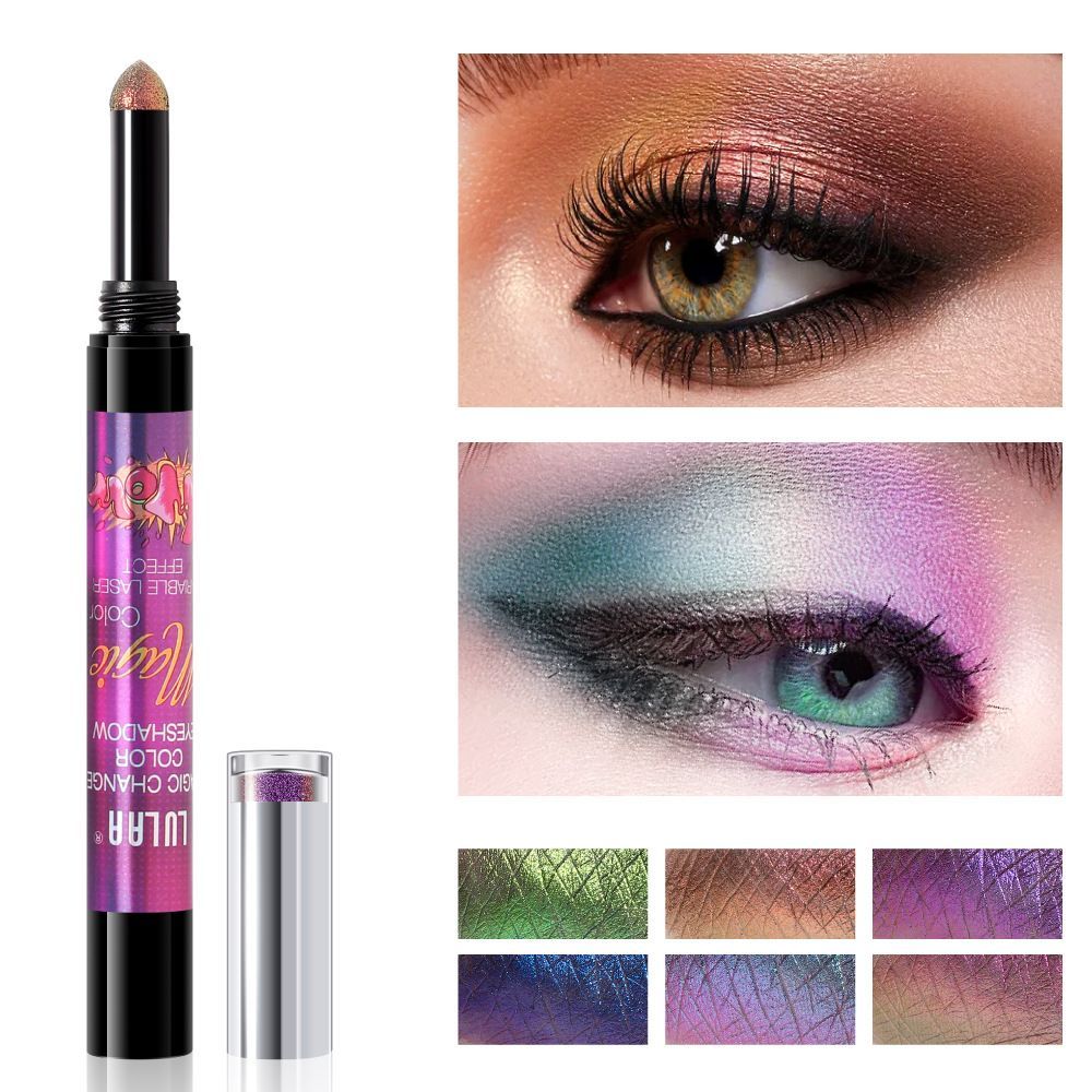 Colorful Pearlescent Eyeshadow Stick Gradient Sequins Metallic Shiny Eyeshadow
