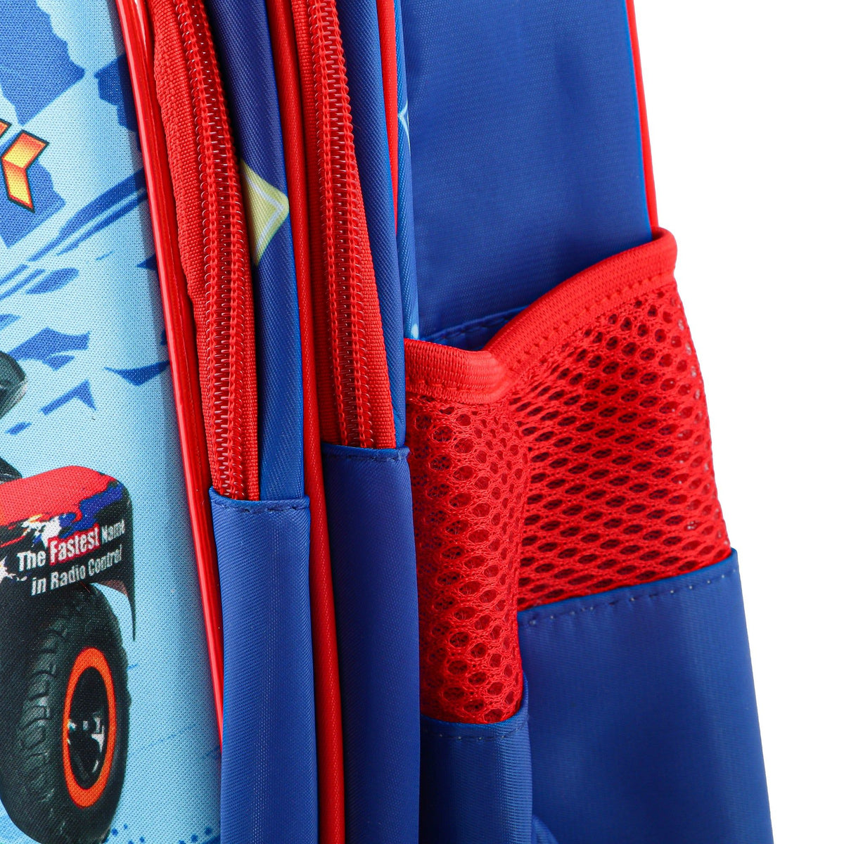 RSC K25 251, Elite 3D School Backpack, Racing Car and Off Road Truck Design, Assorted Color