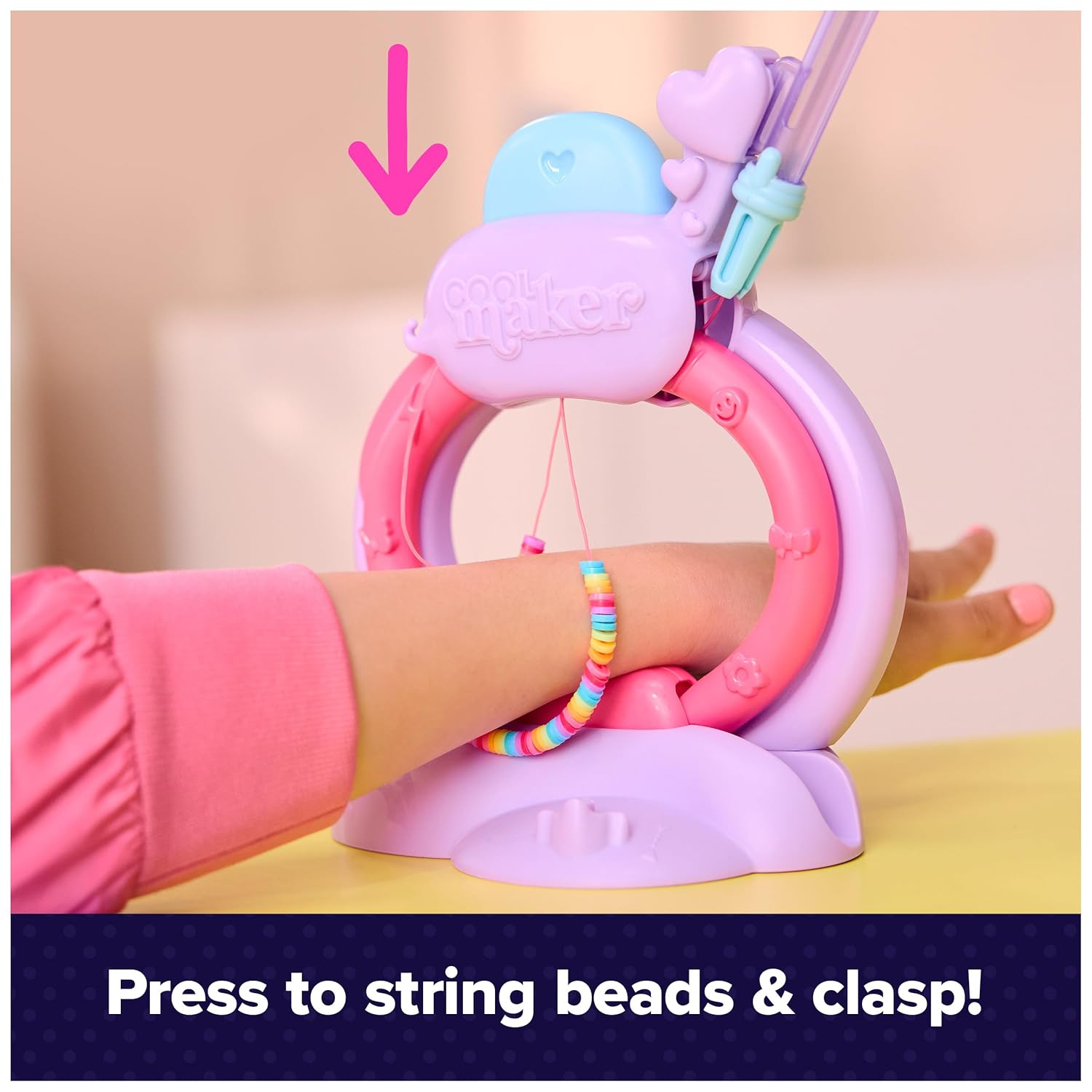 COOL Maker STACK' D HEISHI Bracelet Studio Kit With Easy Beading Pen & Over 1200 Beads For Bracelets, Makes 15