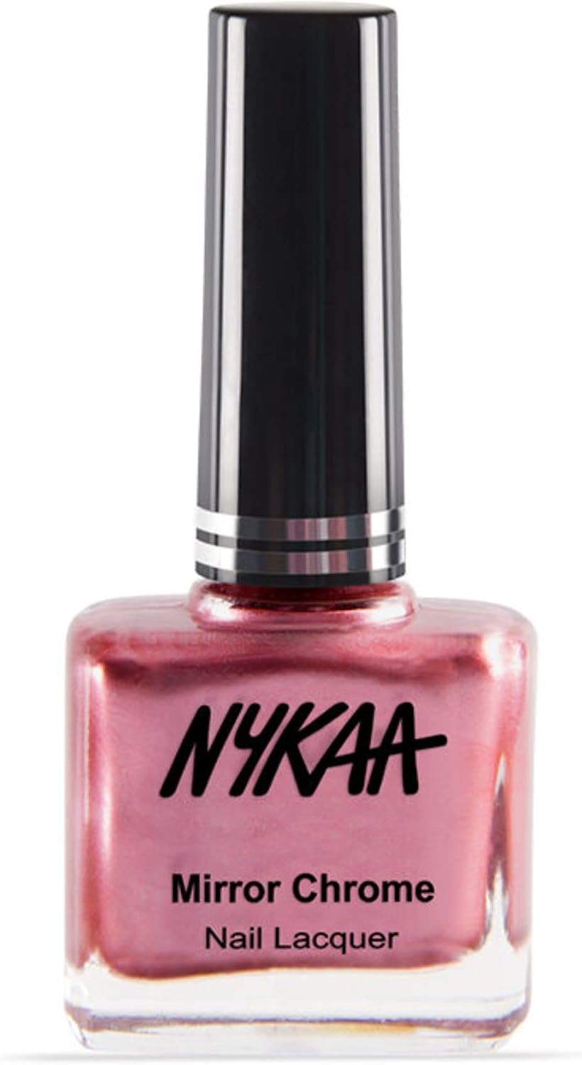 Nykaa Mirror Chrome Nail Lacquer Pink Pinwheel Shade No. 177