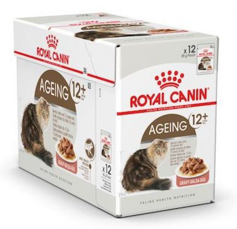 Royal Canin Feline Health Nutrition Ageing +12 Gravy - 12 Wet Food Pouches