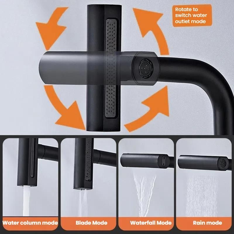 Waterfall Kitchen Faucet Pull-out Version Silver