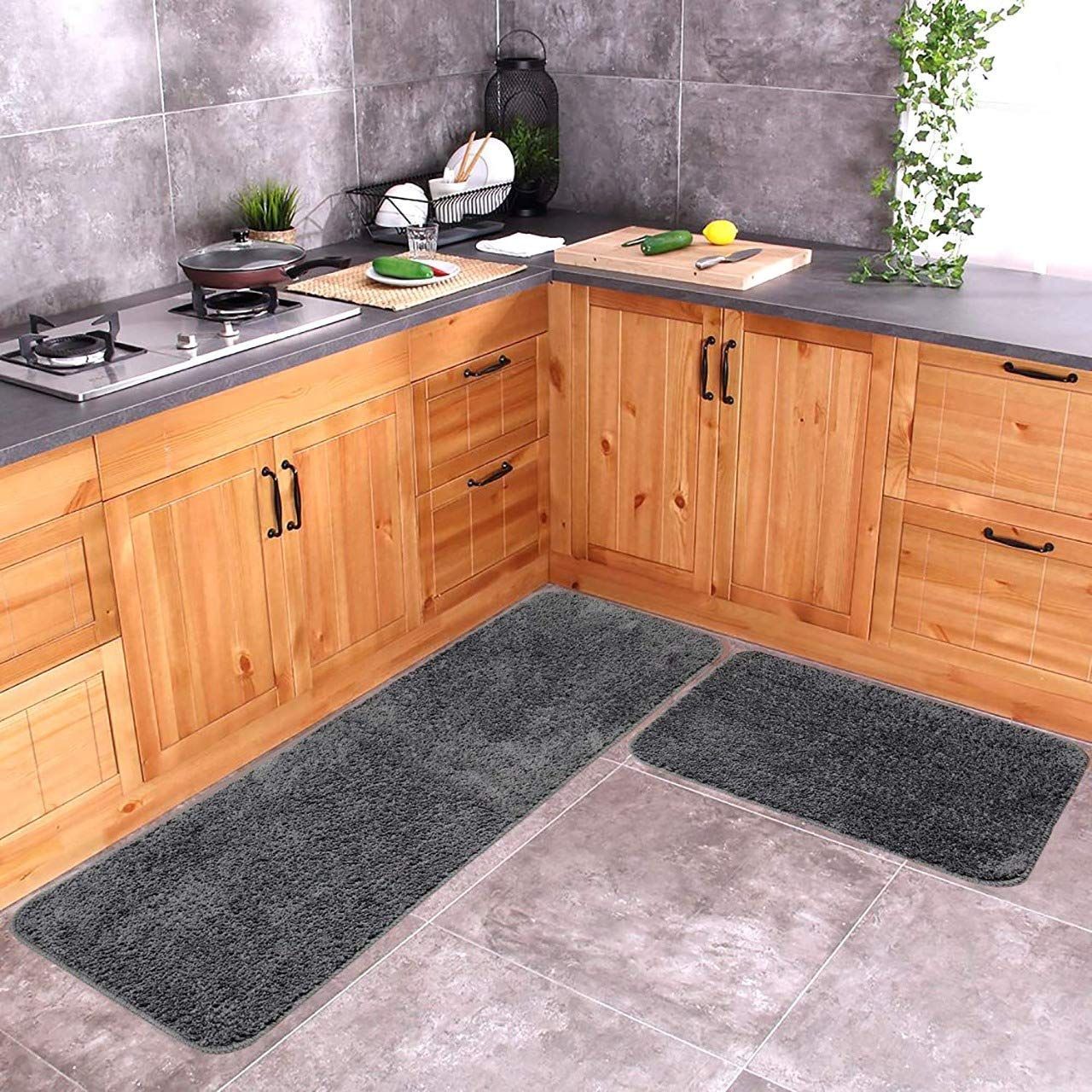 AIESY® 2pcs Micro Anti Slip Soft Runner Door Mat for Kitchen