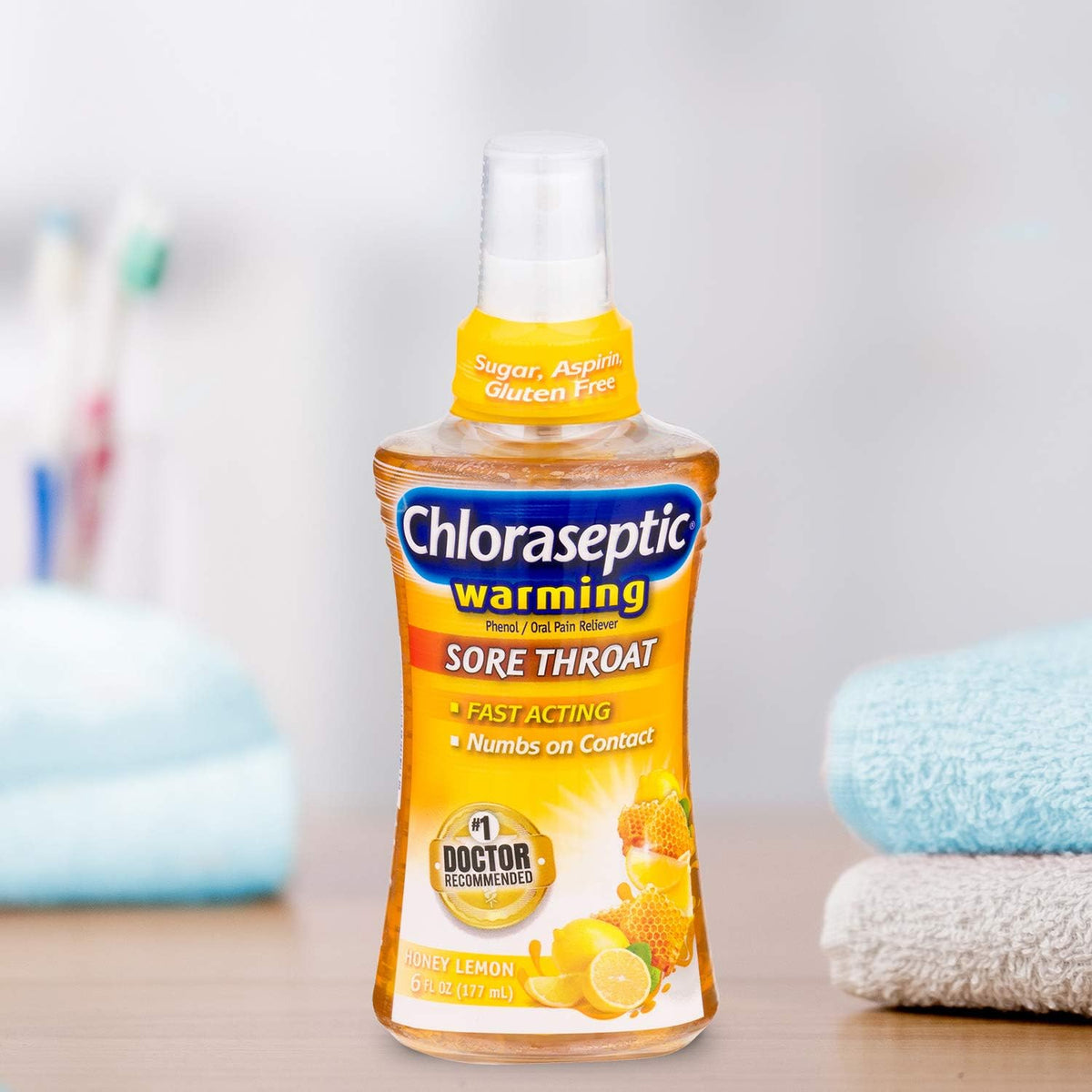 Chloraseptic Sore Throat Spray, Honey Lemon, 6 Fl Oz