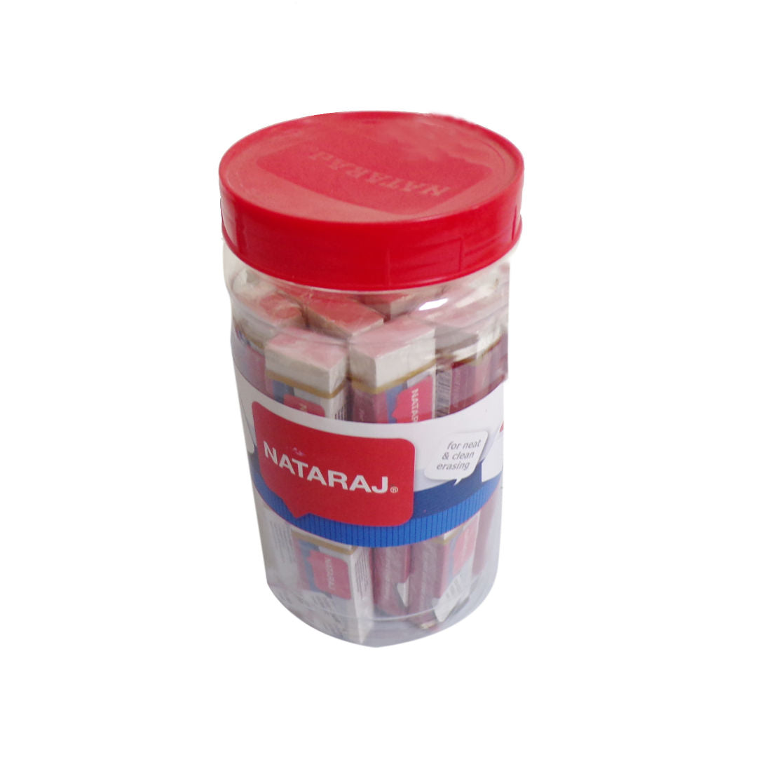 Nataraj All Clear Jumbo Non-Dust Erasers, 30 Pieces Jar