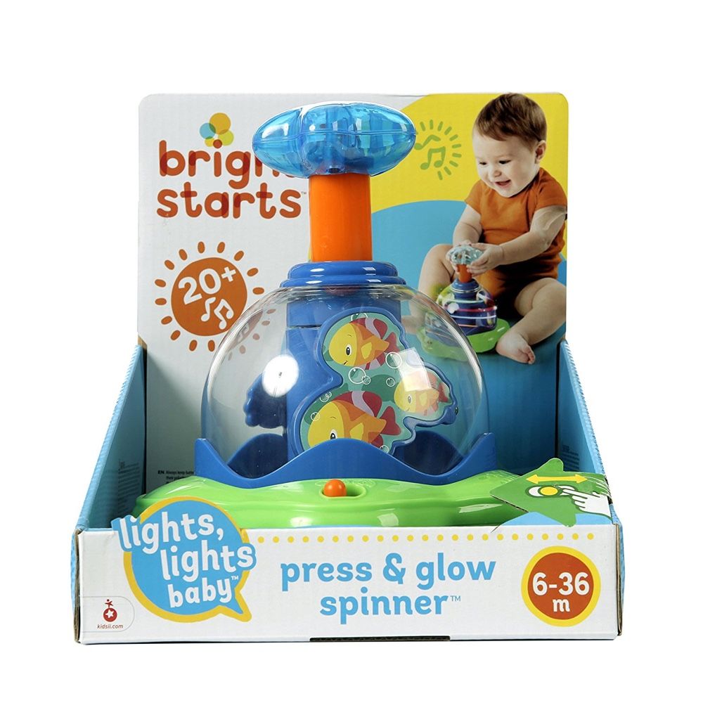 Bright Starts Lights, Lights Baby Press & Glow Spinner, 6+ months