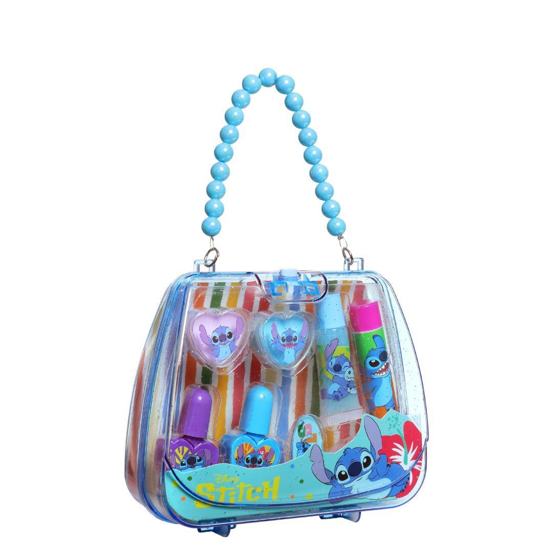 Air-Val Disney Lilo & Stitch Stitch Compact Makeup Bag, 15x5x14cm, Blue, 3+ years