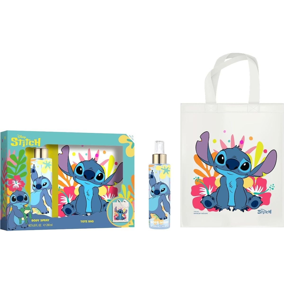 Air Val Disney Lilo & Stitch Stitch Body Spray & Tote Bag Gift Set, Set of 2, 3+ years