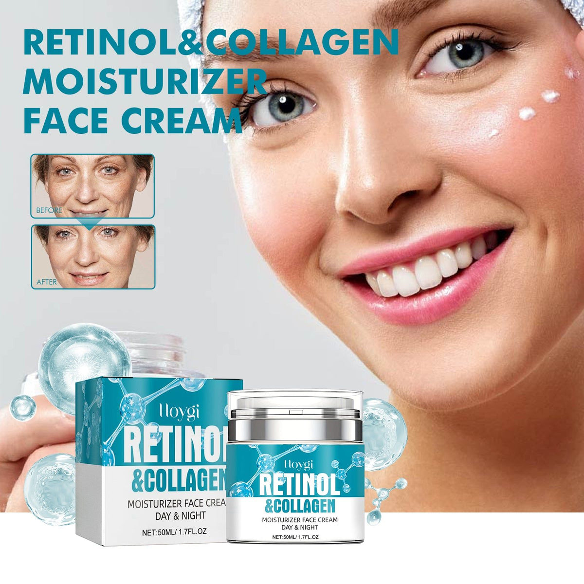 Revitalize Your Skin with Retinol Collagen Moisturizer, Firming Anti-Aging Cream ,50ml
