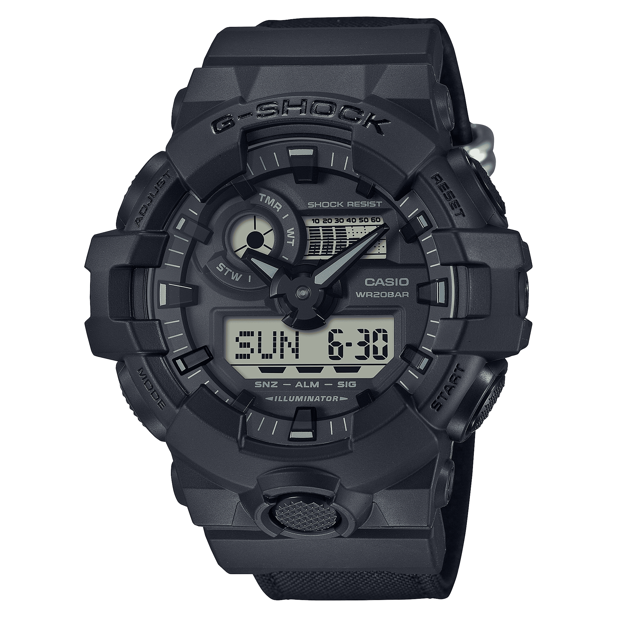 Casio G-SHOCK Analog-Digital Men's 700 Series Watch, Black, GA700BCE-1A