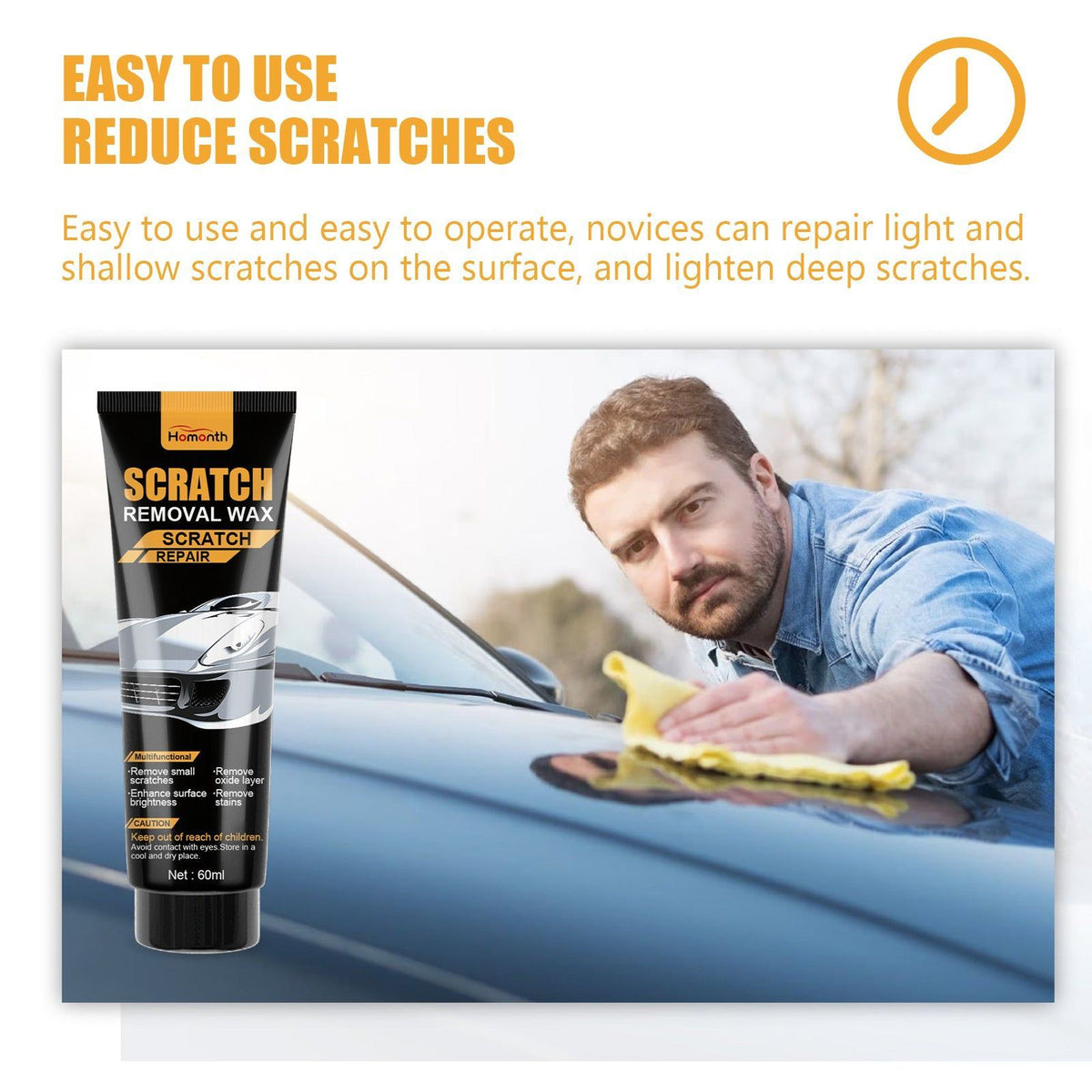 Car Scratch Repair Cream, Polishing Coating for Car Paint, Scratch & Damage Repair ,1set