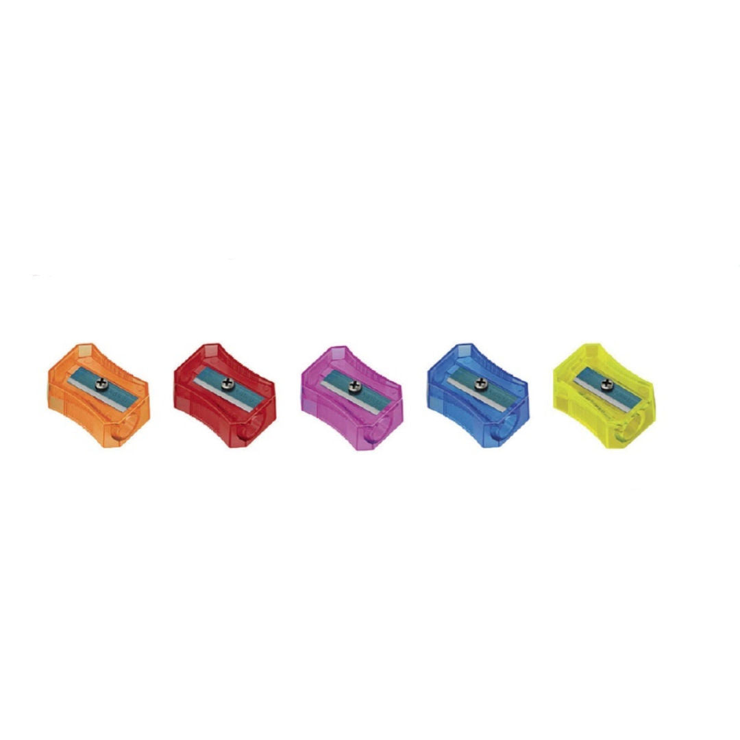 Nataraj Neon Crystal Sharpeners, 50 Pieces Jar, Assorted Shapes & Colors