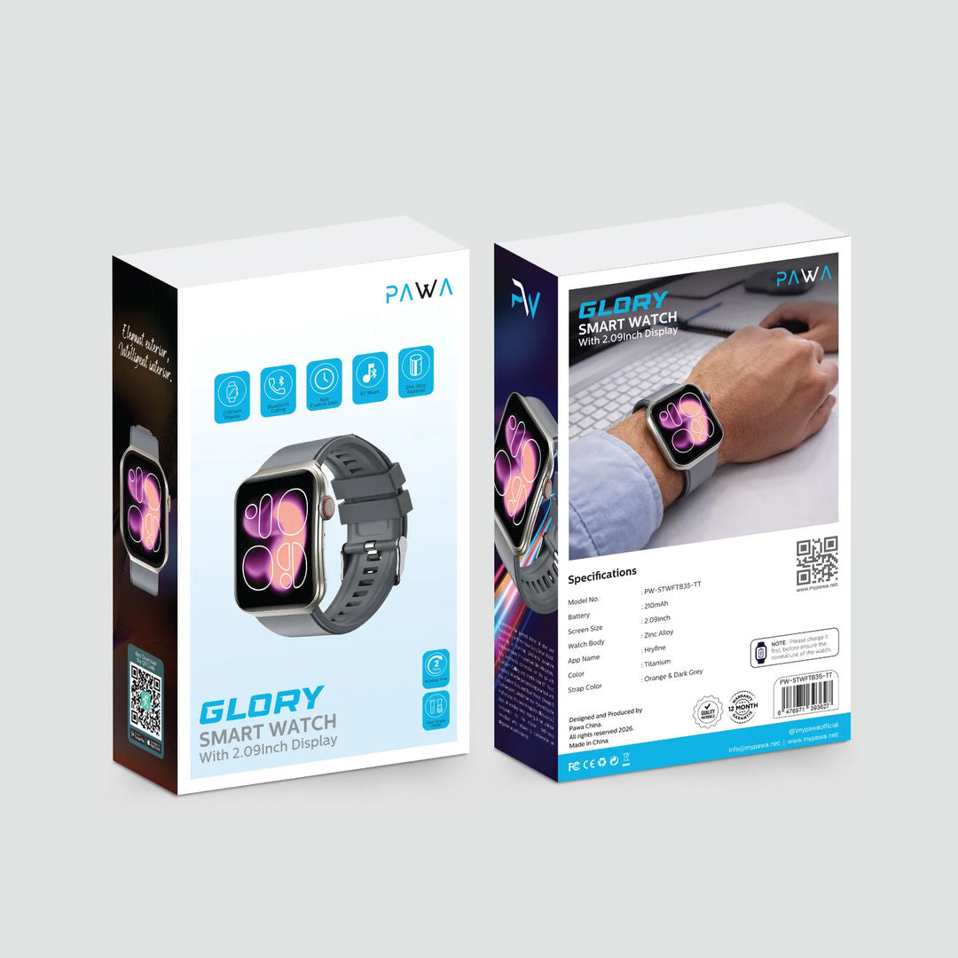Pawa Glory 2.09inch Smart Watch, Titanium