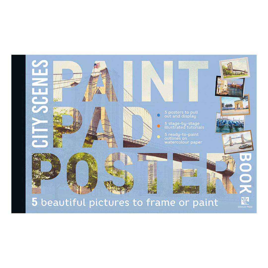 Search Press City Scenes Pad Pad Poster Creative Painting & Art Activity Book