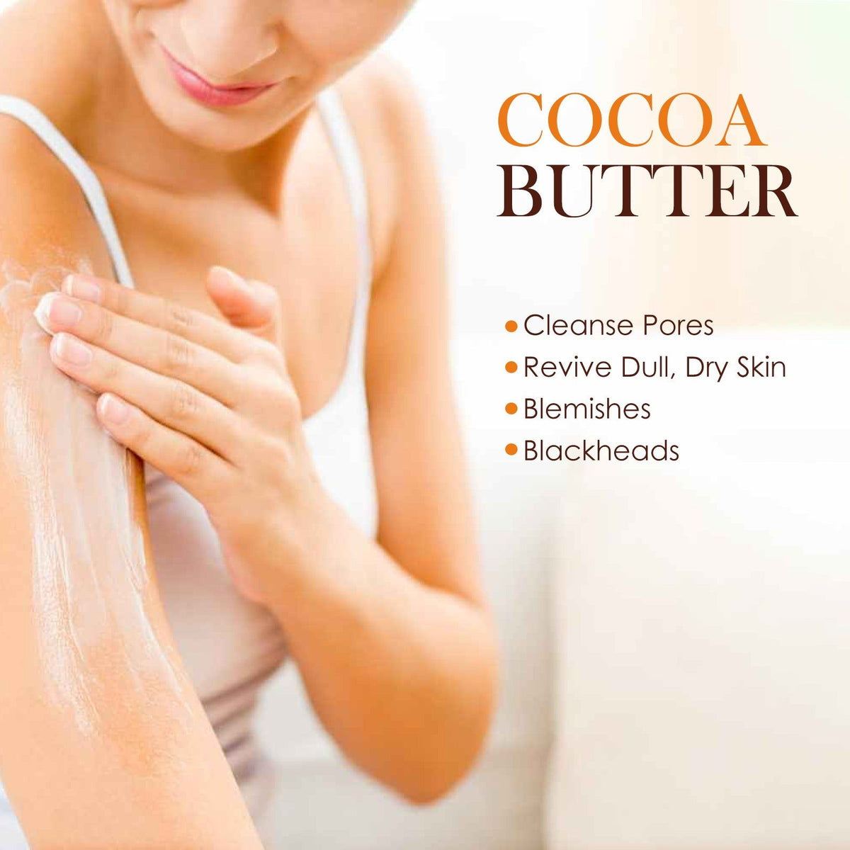 Cacao Body Lotion Brightening and Hydrating Skin, Acne Mark Removal, Natural Moisturizer ,100g