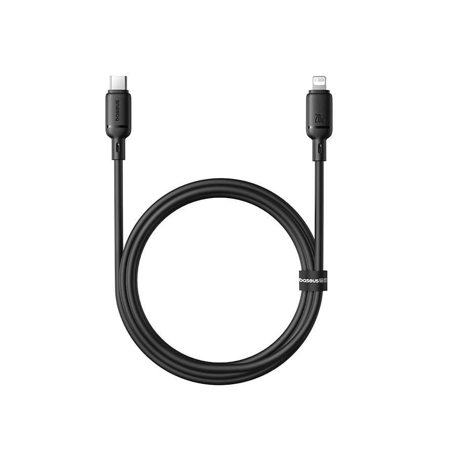Baseus Silky Series 20W PD Fast Charging Cable Type-C to Lightning Black, 1m