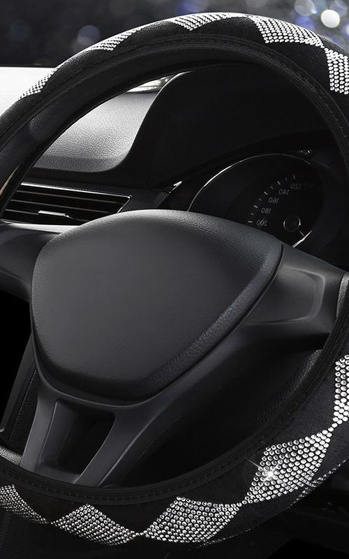 Diamond Car Steering Wheel Cover Bling Rhinestone Grip Luxury Vehicle Decoration