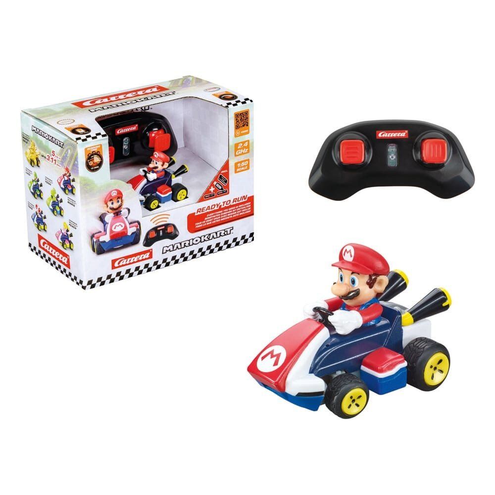 Carrera RC Mario Kart Mario Mini RC Car 1:50, Red/Blue, 3+ years