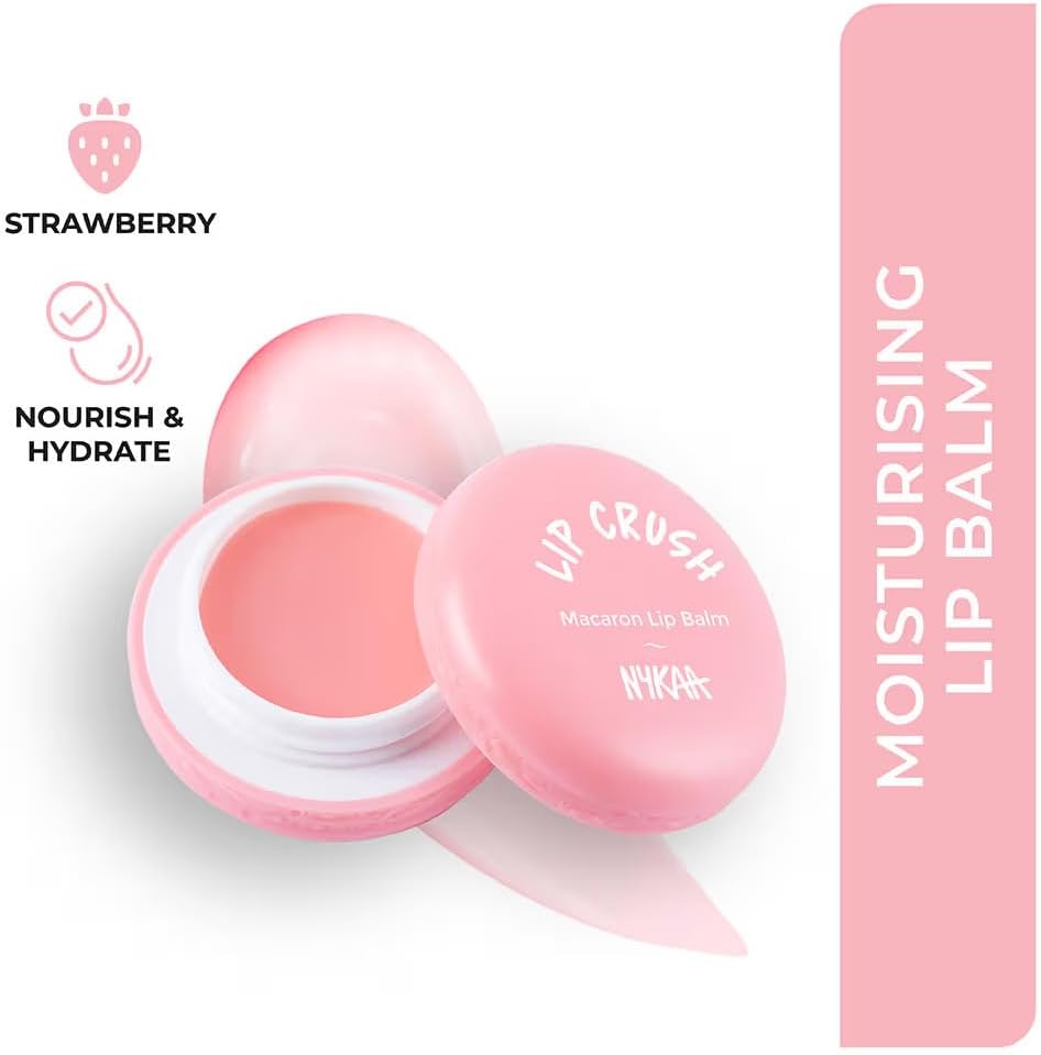Nykaa Macaron Lip Balm Strawberry06