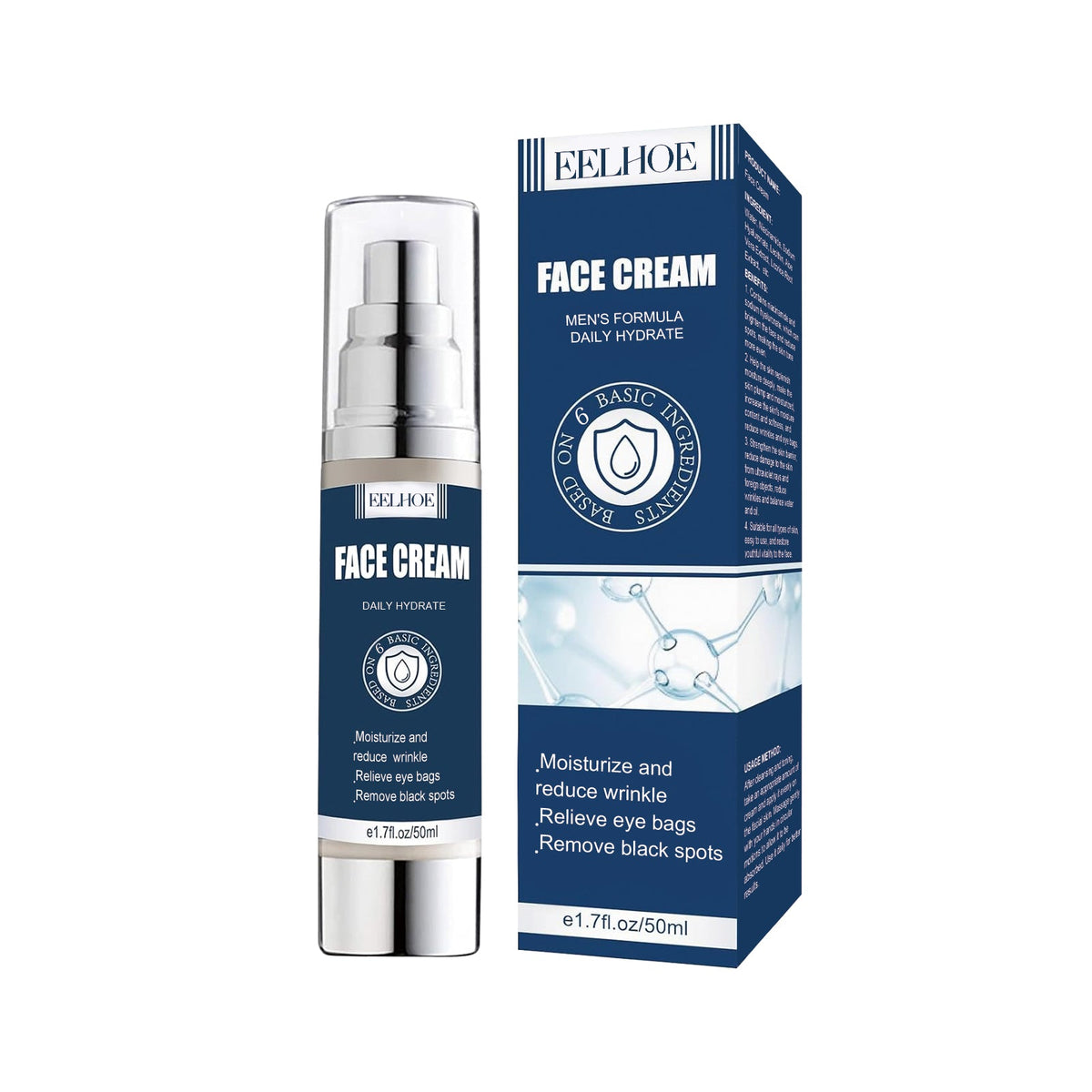 Men's Facial Moisturizer, Hydrating, Anti-Aging, Skin Firming, Deep Nourishment ,50ml