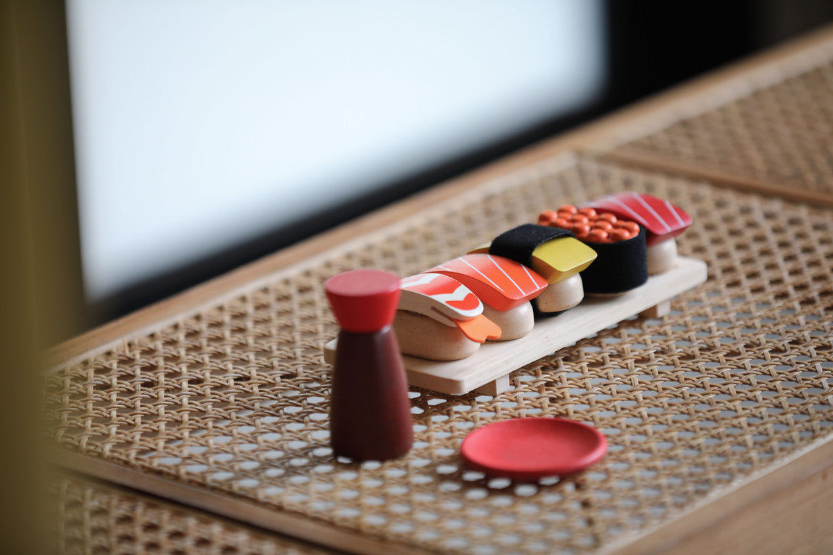 PlanToys Sushi Set — Wooden Pretend Play Food Set