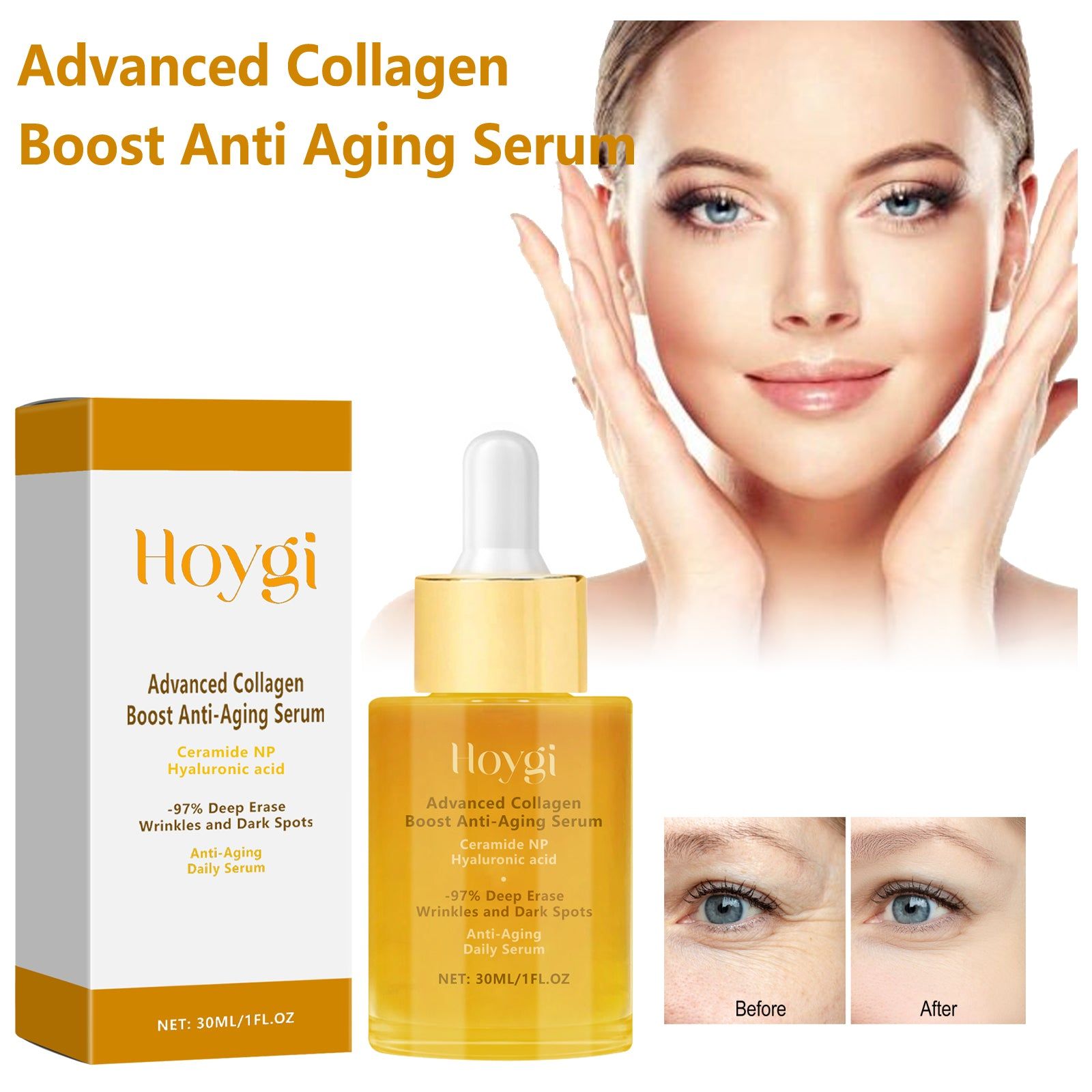 Collagen Serum for Firming Skin, Anti-Wrinkle, Hydrating, Smoothing Fine Lines ,30ml