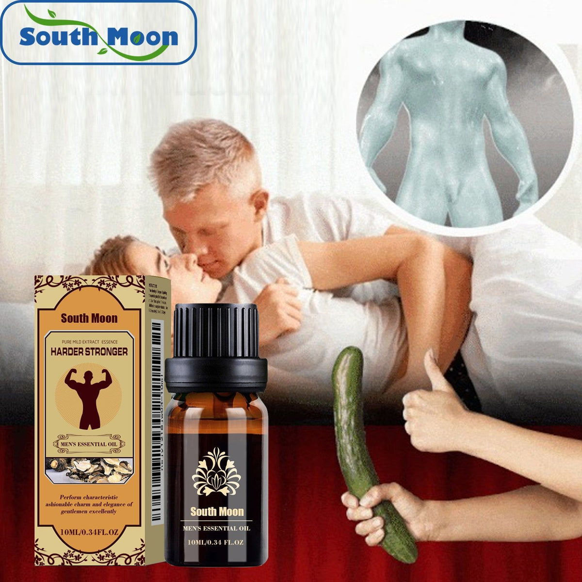 Boost Vitality with Men's Essential Oil, Enhance Performance, Moisturize, Natural Care ,10ml/box