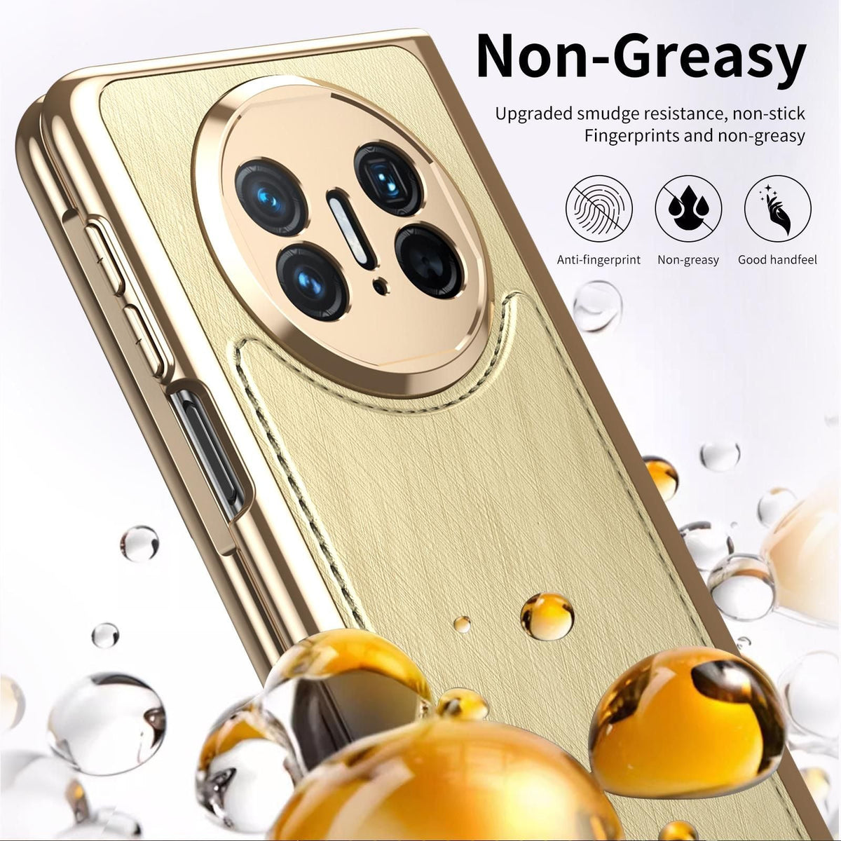 Plating Silver Brocade Case For Huawei Mate X5