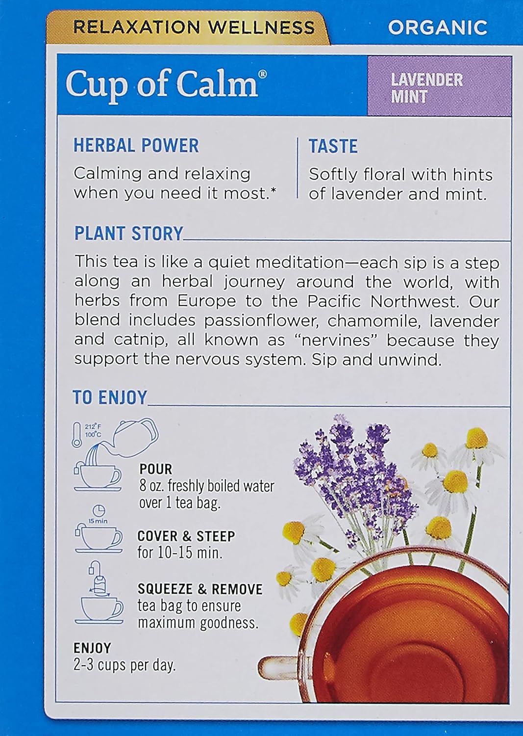Traditional Medicinals, Cup Of Calm, 16 Bags