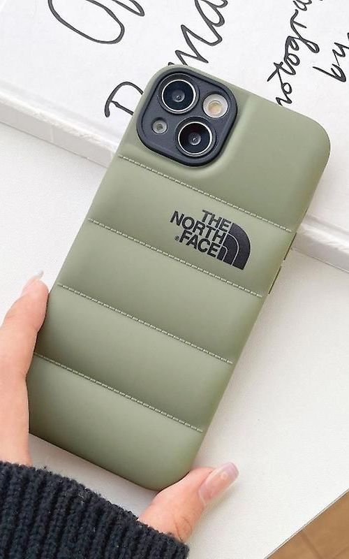 For iPhone 13/13 Pro/13 Pro Max - Winter Down Jacket 3D Puffer Soft Cloth Phone Case